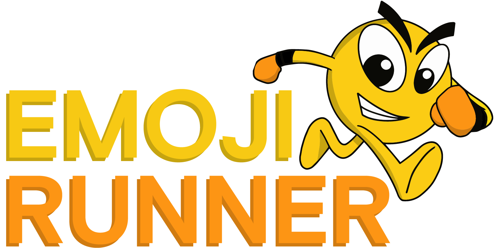 Emoji Runner Lite logo with grinning emoji person.